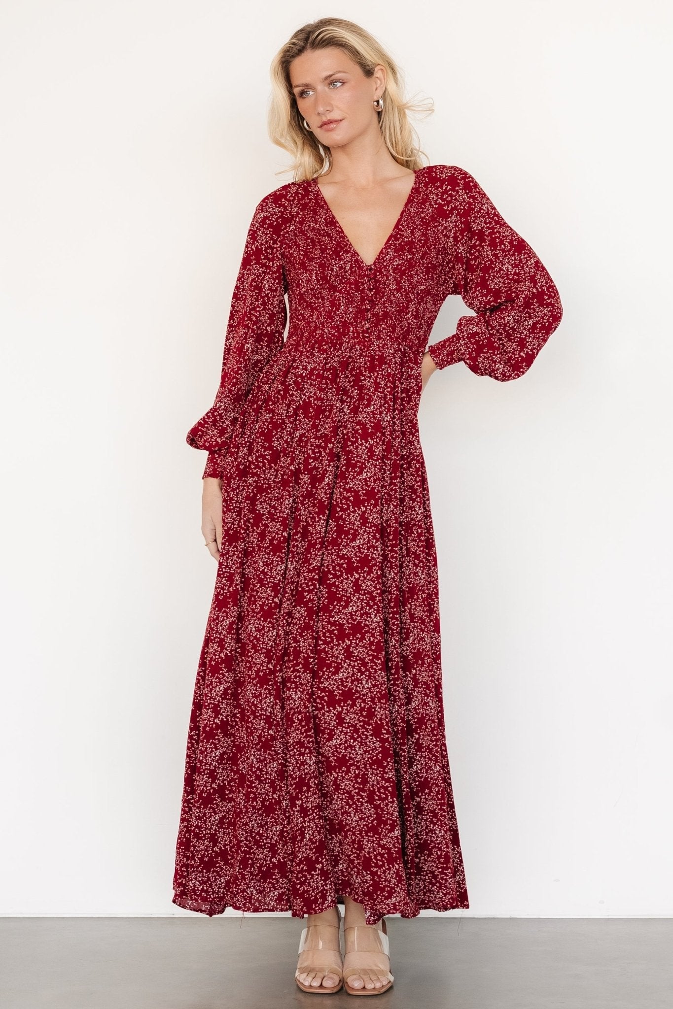 Anya Maxi Dress | Crimson Print