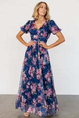 Ardley Maxi Dress | Navy + Pink Floral
