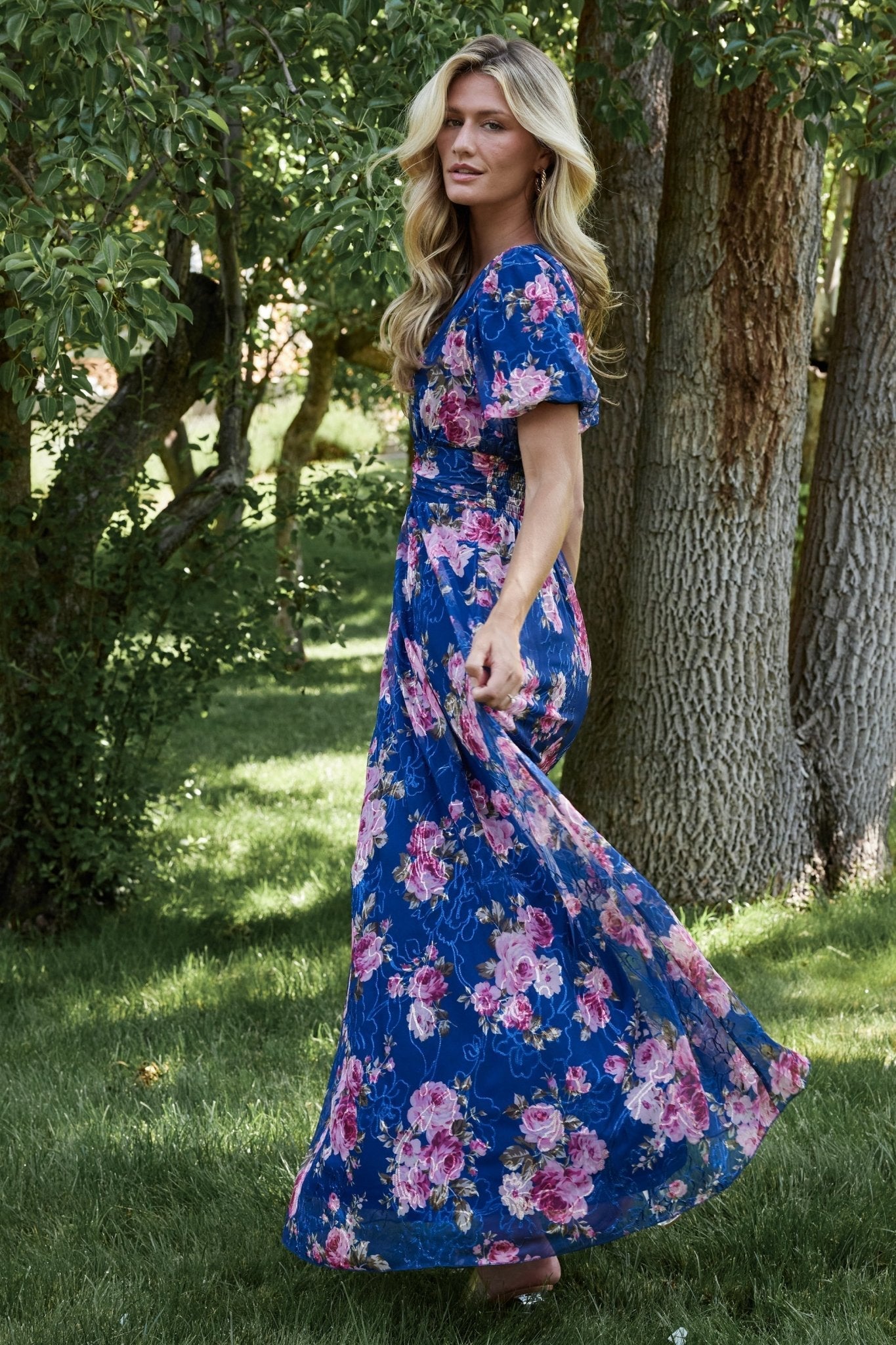Ardley Maxi Dress | Navy + Pink Floral