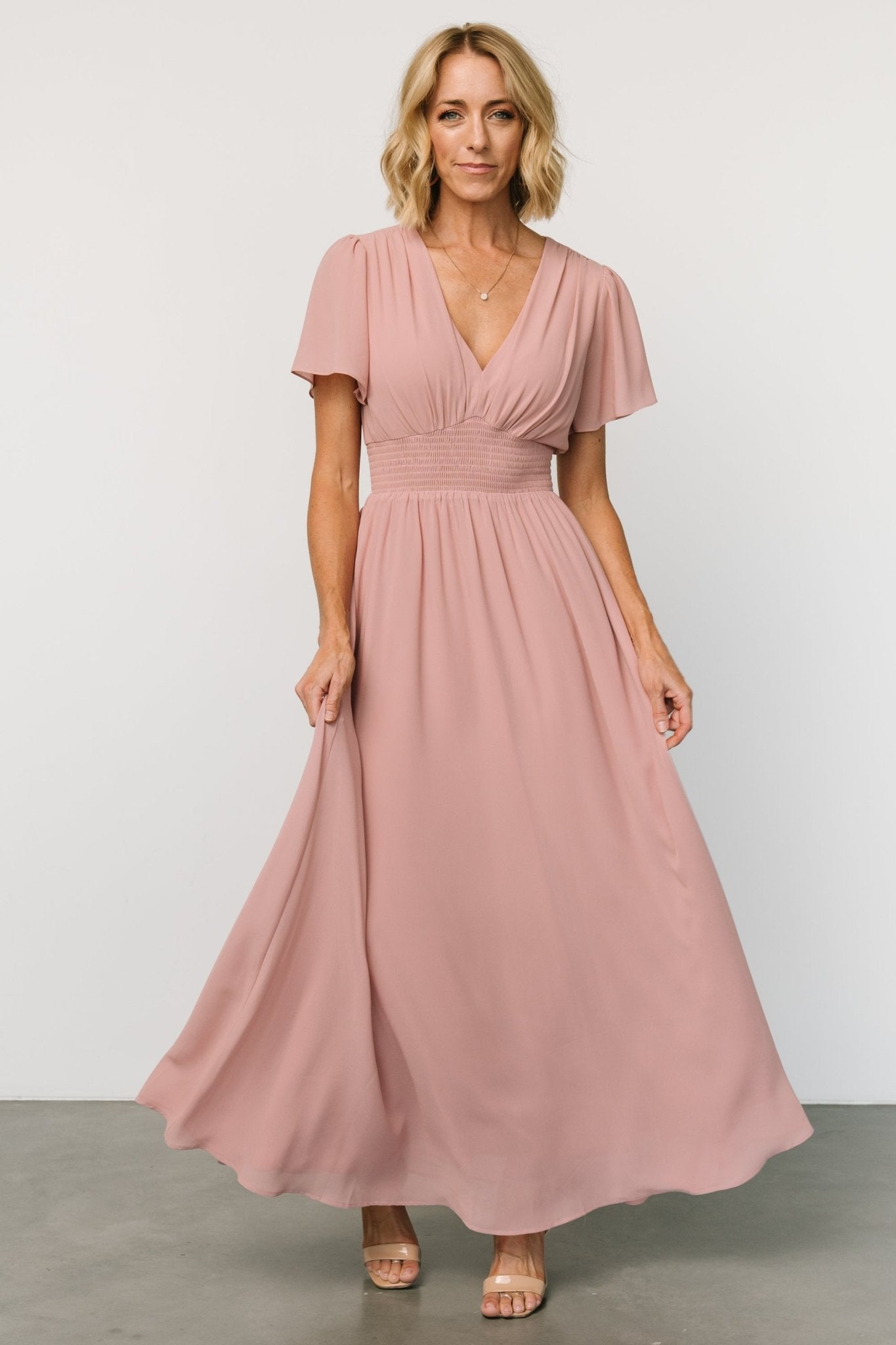 Birdie Maxi Dress | Blush