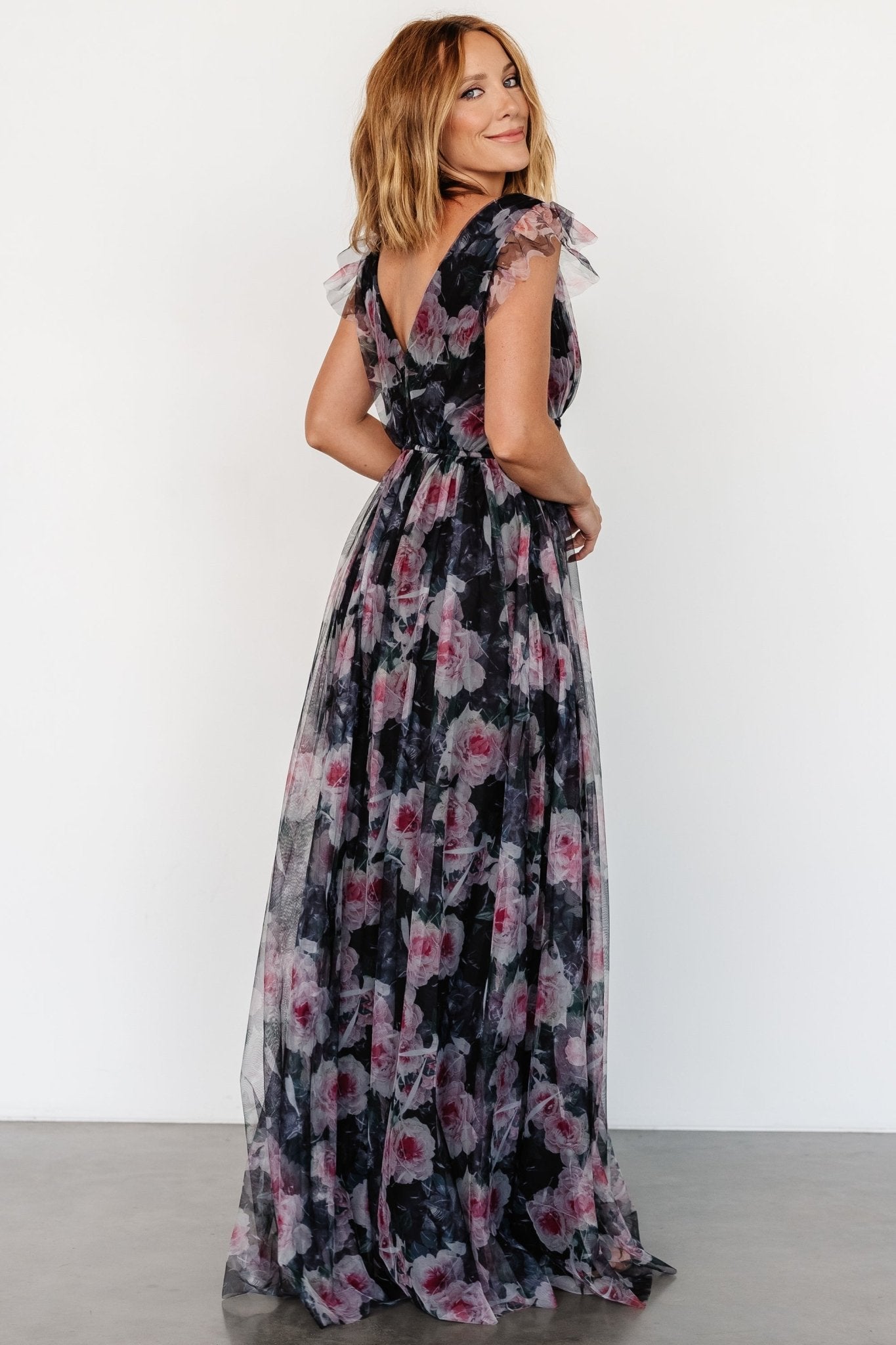 Carmine Maxi Dress | Black Floral