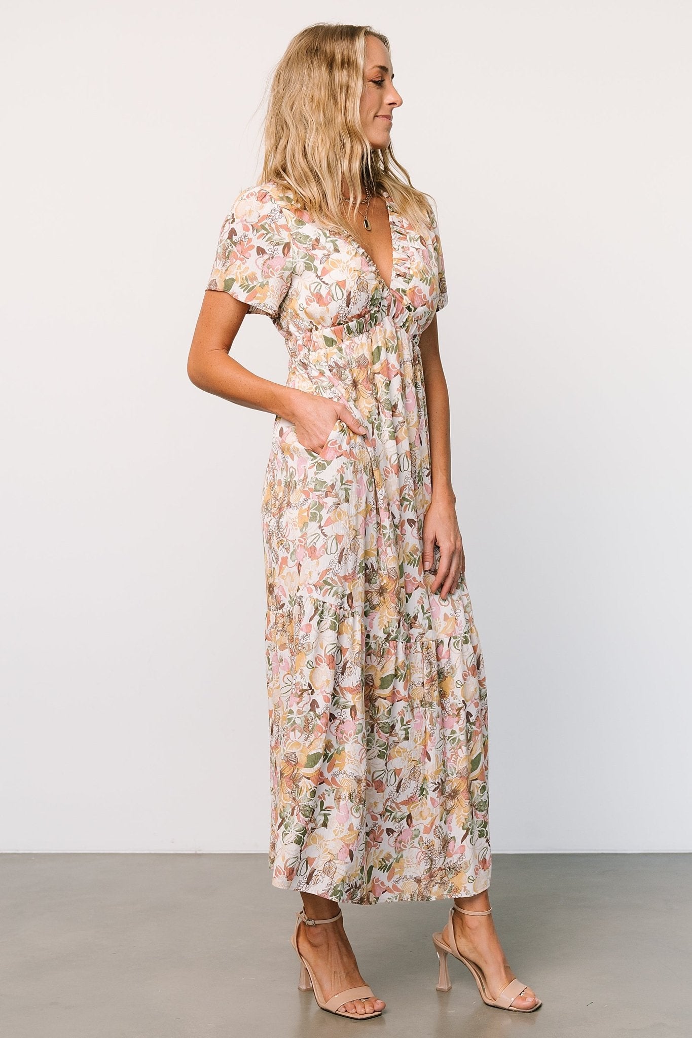 Cassie Short Sleeve Dress | Multi Floral