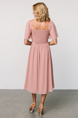 Colette Sweetheart Midi Dress | Blush