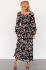 Della Dress | Black Multi Floral
