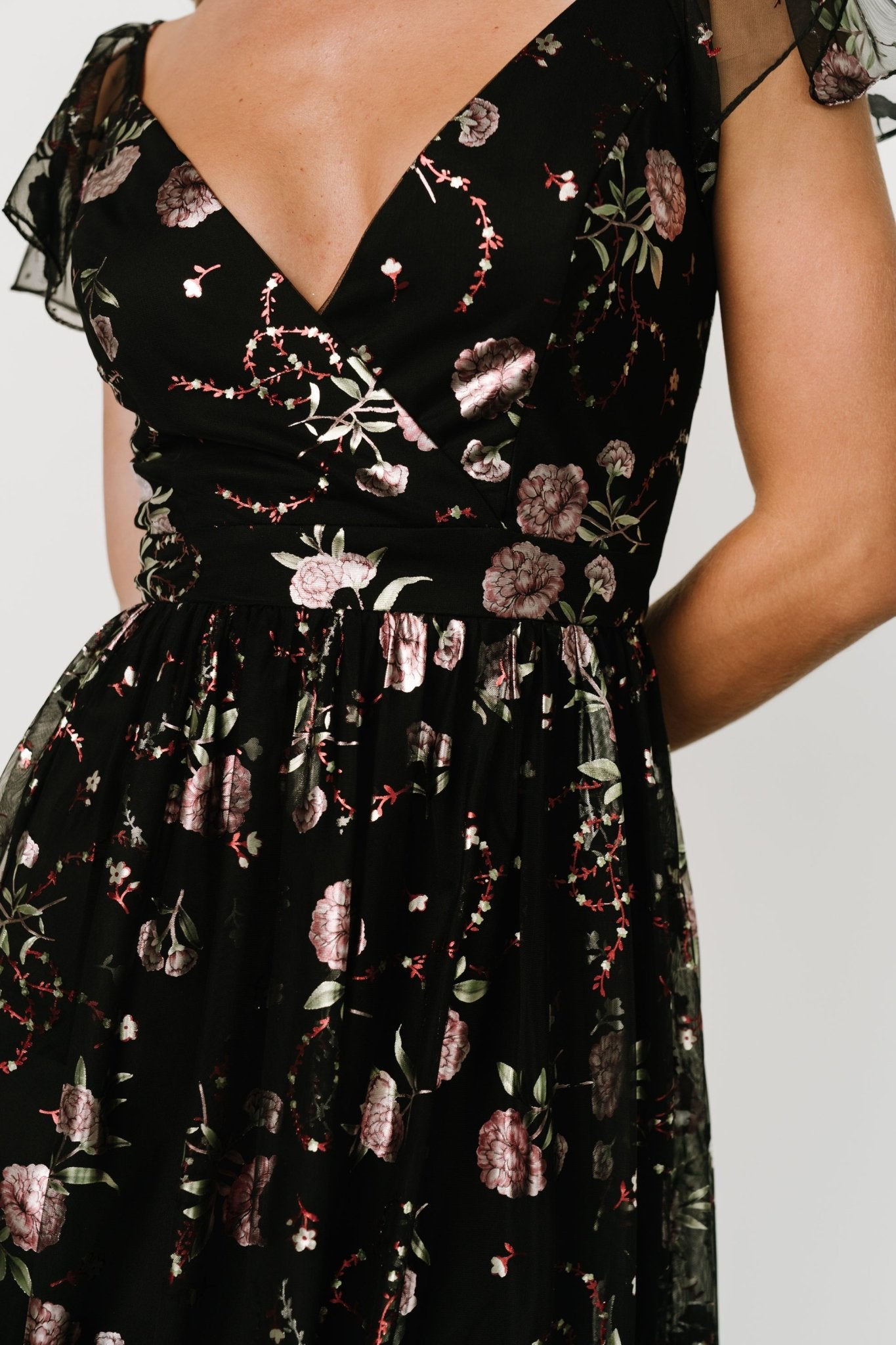 Devany Maxi Dress | Black Multi