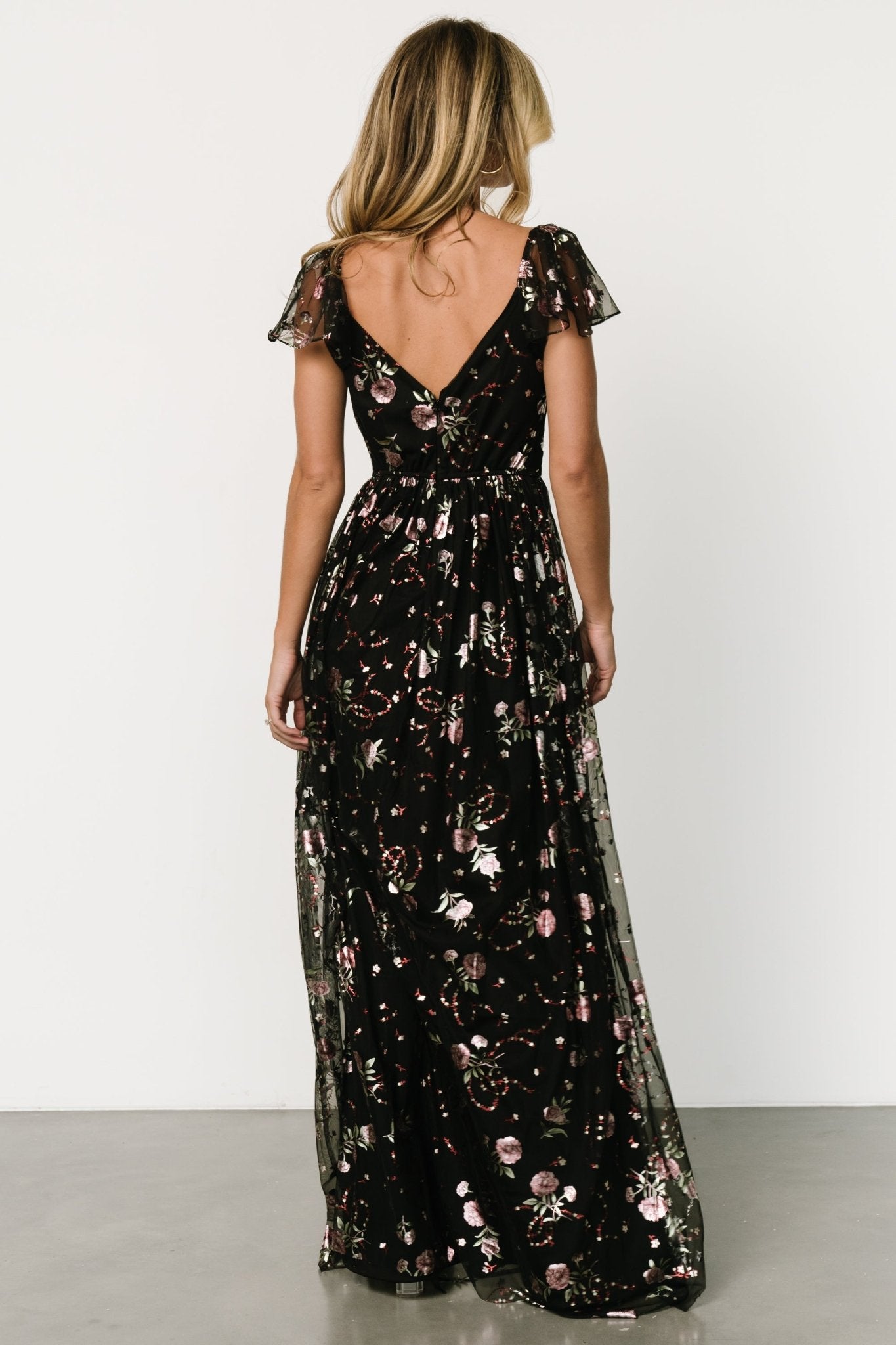 Devany Maxi Dress | Black Multi