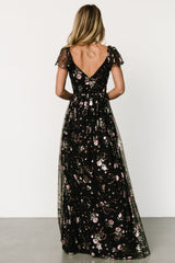 Devany Maxi Dress | Black Multi