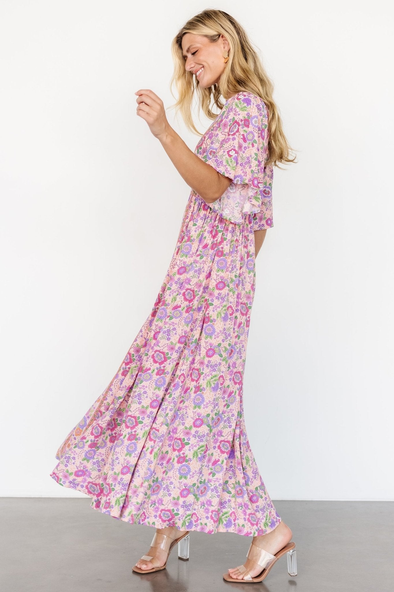 Elissa Maxi Dress | Pink Multi Floral