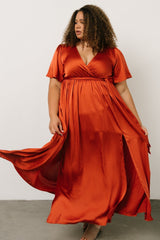 Fabric Swatch - Sicily Satin | Rust