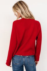 Helena Knit Sweater | Red
