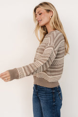 Jasleen Knit Sweater | Stone + Ivory