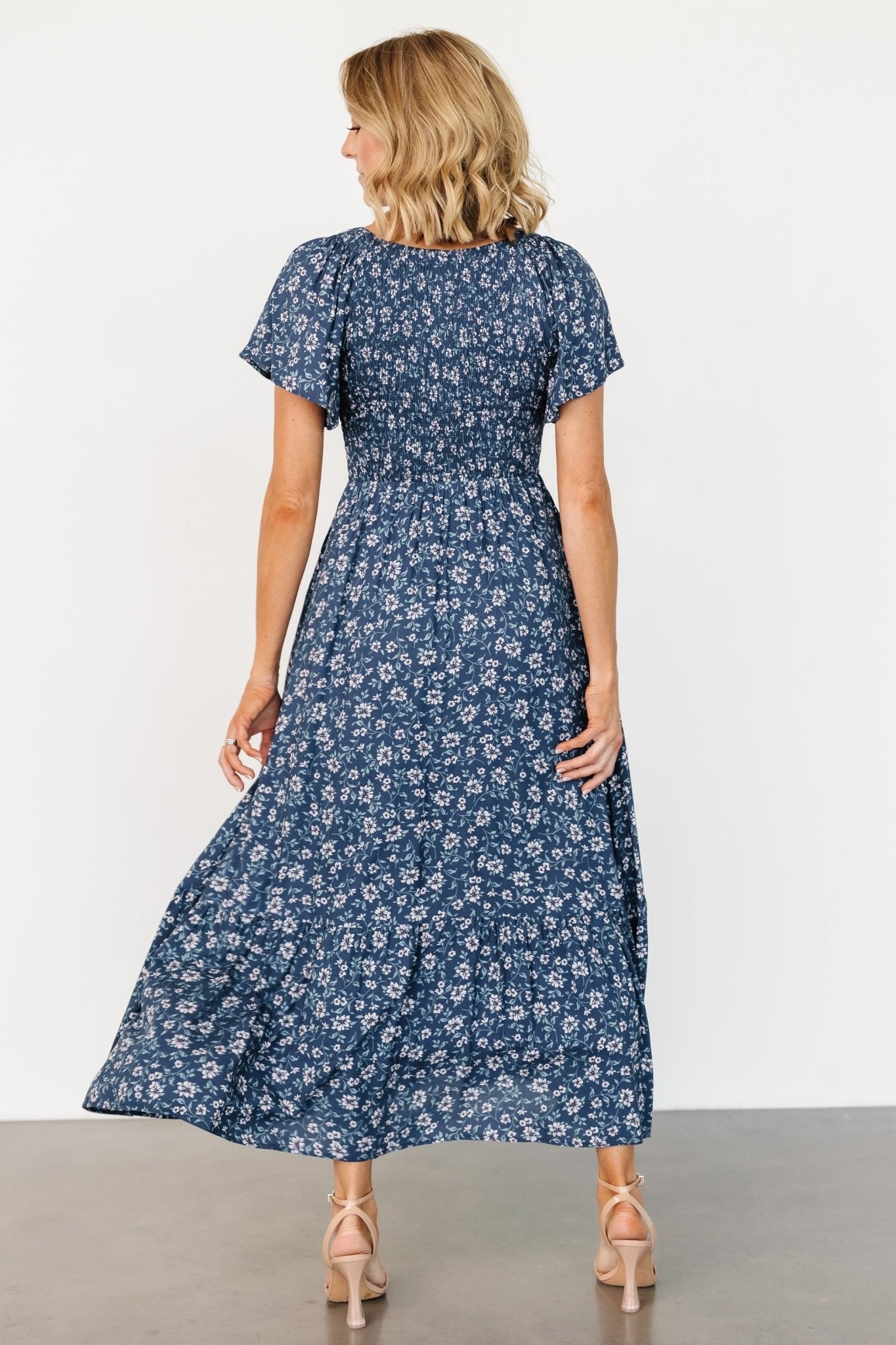 Joanie Smocked Dress | Blue Floral
