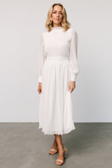 Julie Long Sleeve Dress | Off White