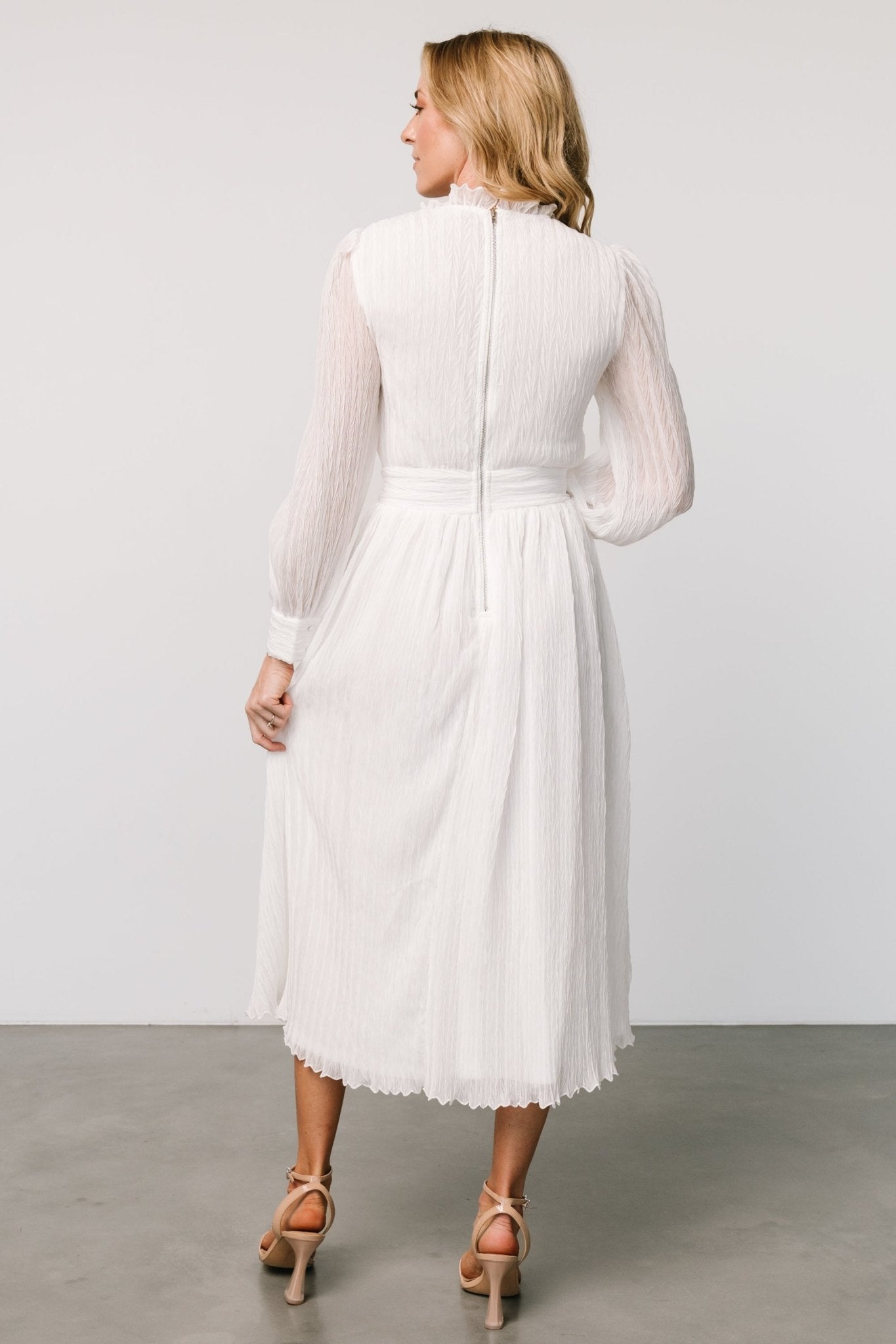 Julie Long Sleeve Dress | Off White