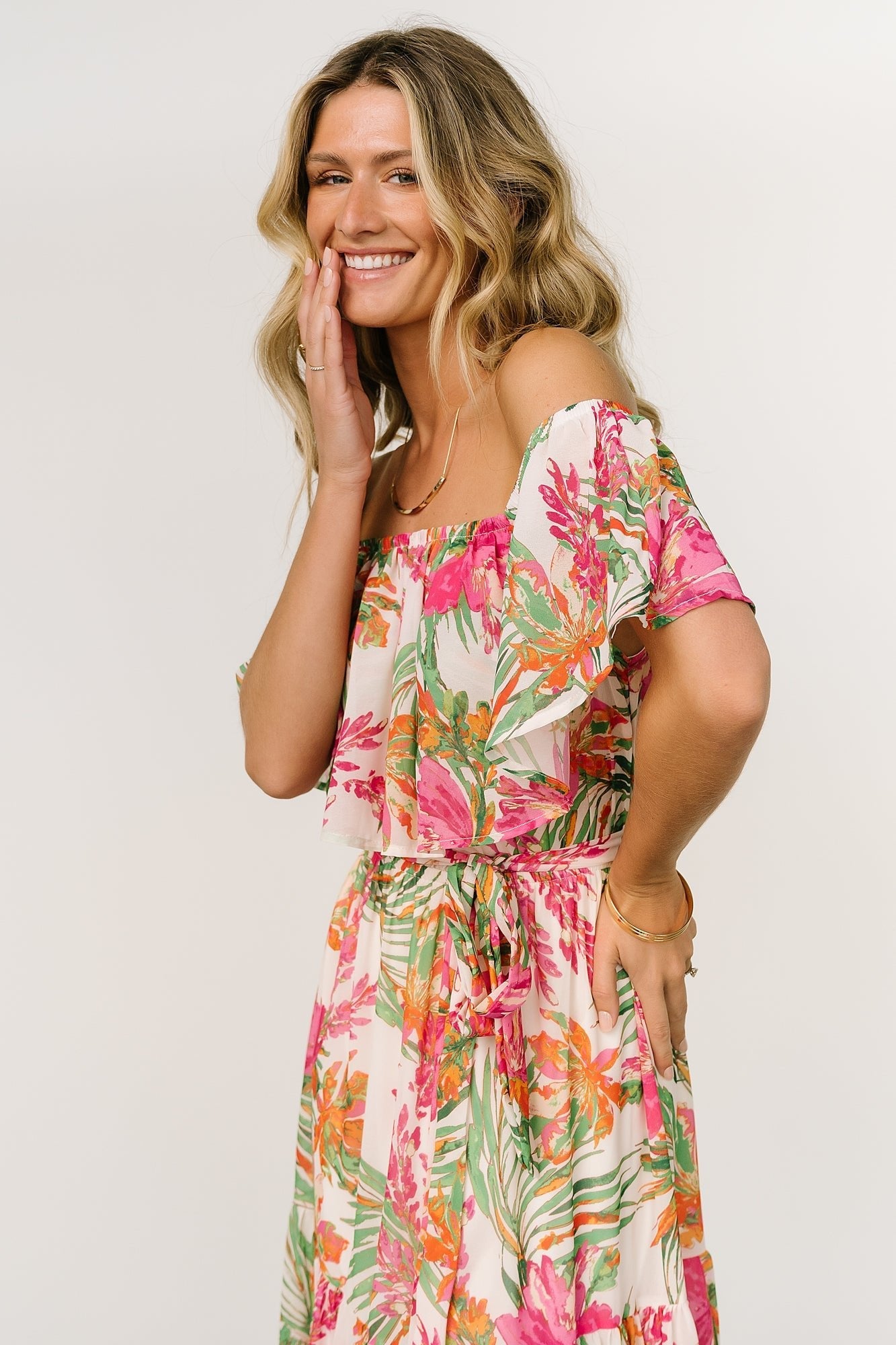 Lahaina Off Shoulder Maxi Dress | Multi