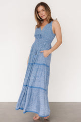 Lauren Maxi Dress | Blue Floral