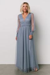 Layla Tulle Maxi Dress | Whisper Blue