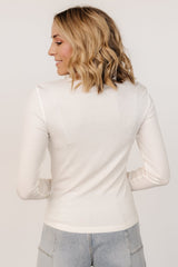 Menka Ribbed Top | Ivory