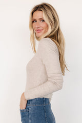 Menka Ribbed Top | Natural