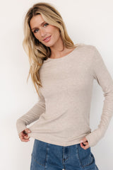 Menka Ribbed Top | Natural