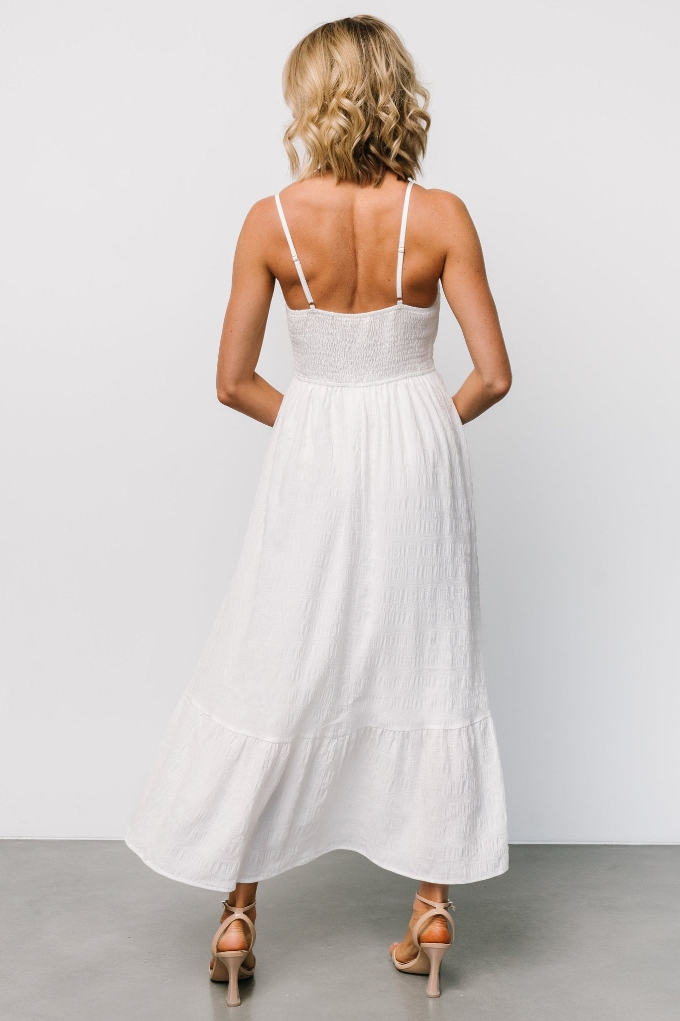 Mikayla Textured Tank Dress | Off White