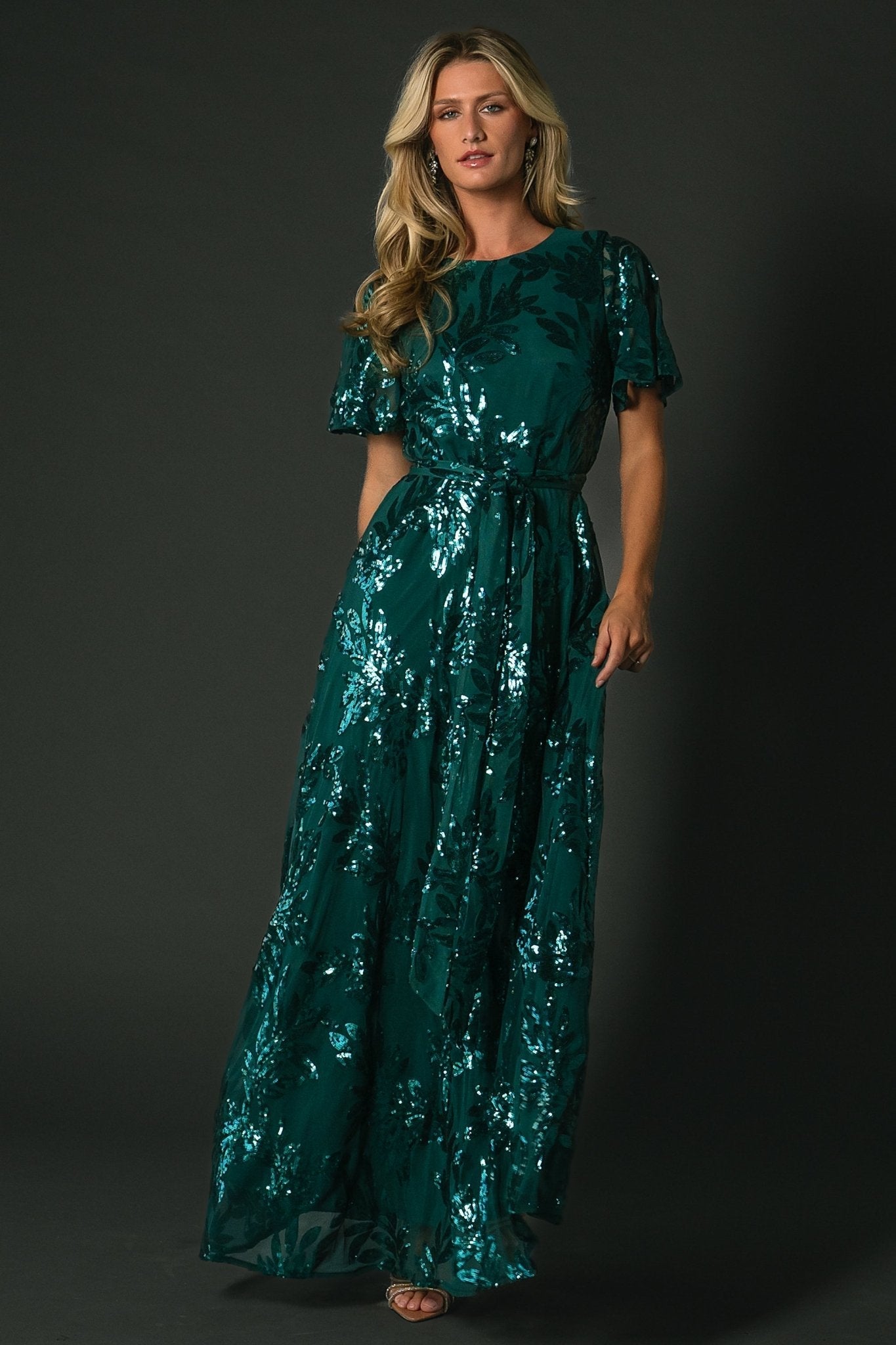 Muse Sequin Maxi Dress | Emerald