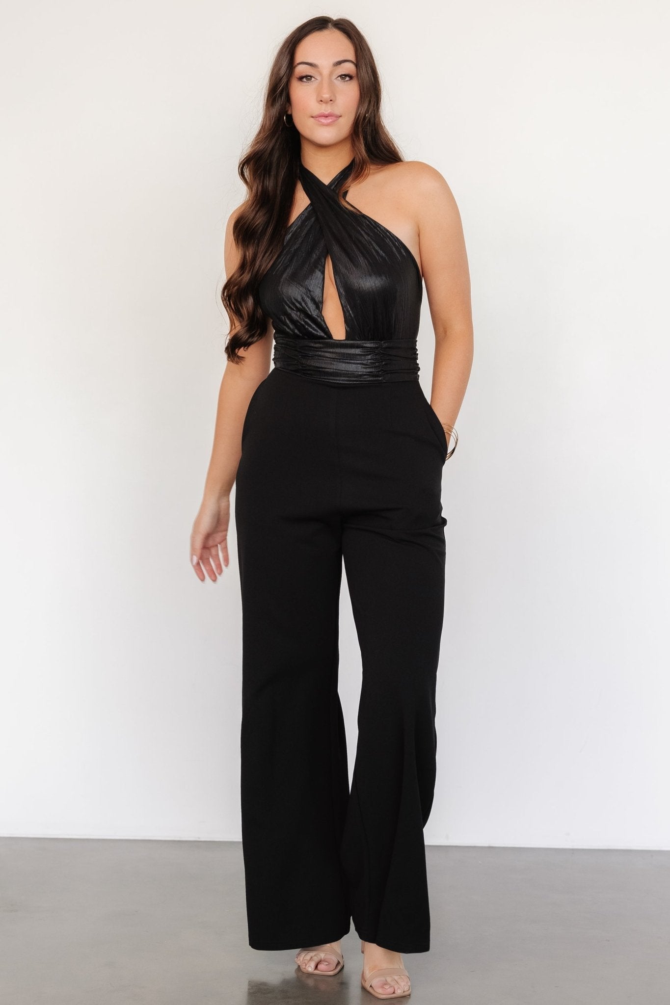 Reign Halter Jumpsuit | Black