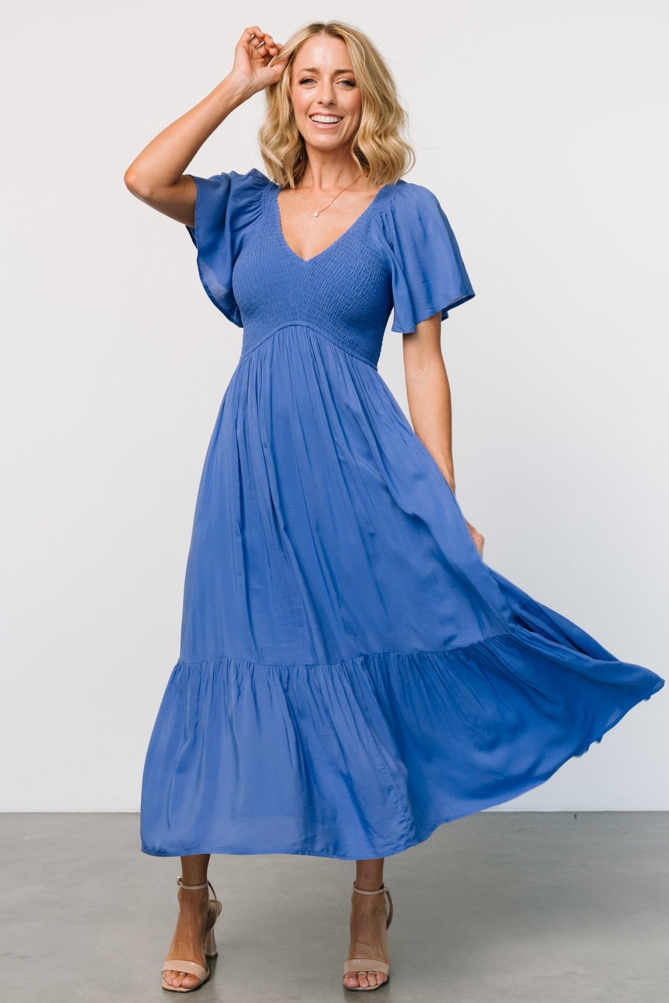 Scarlett Smocked Dress | Blue