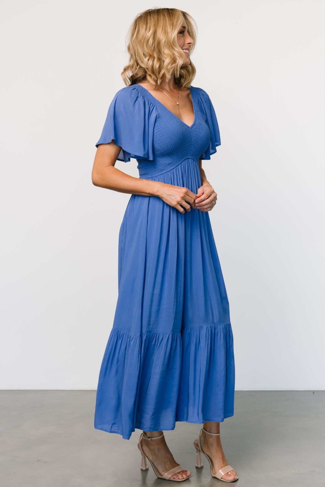 Scarlett Smocked Dress | Blue