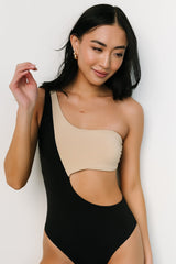 Treasure Cut-Out One Piece | Black + Sand