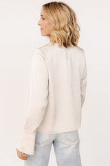 Westminster Satin Top | Pearl