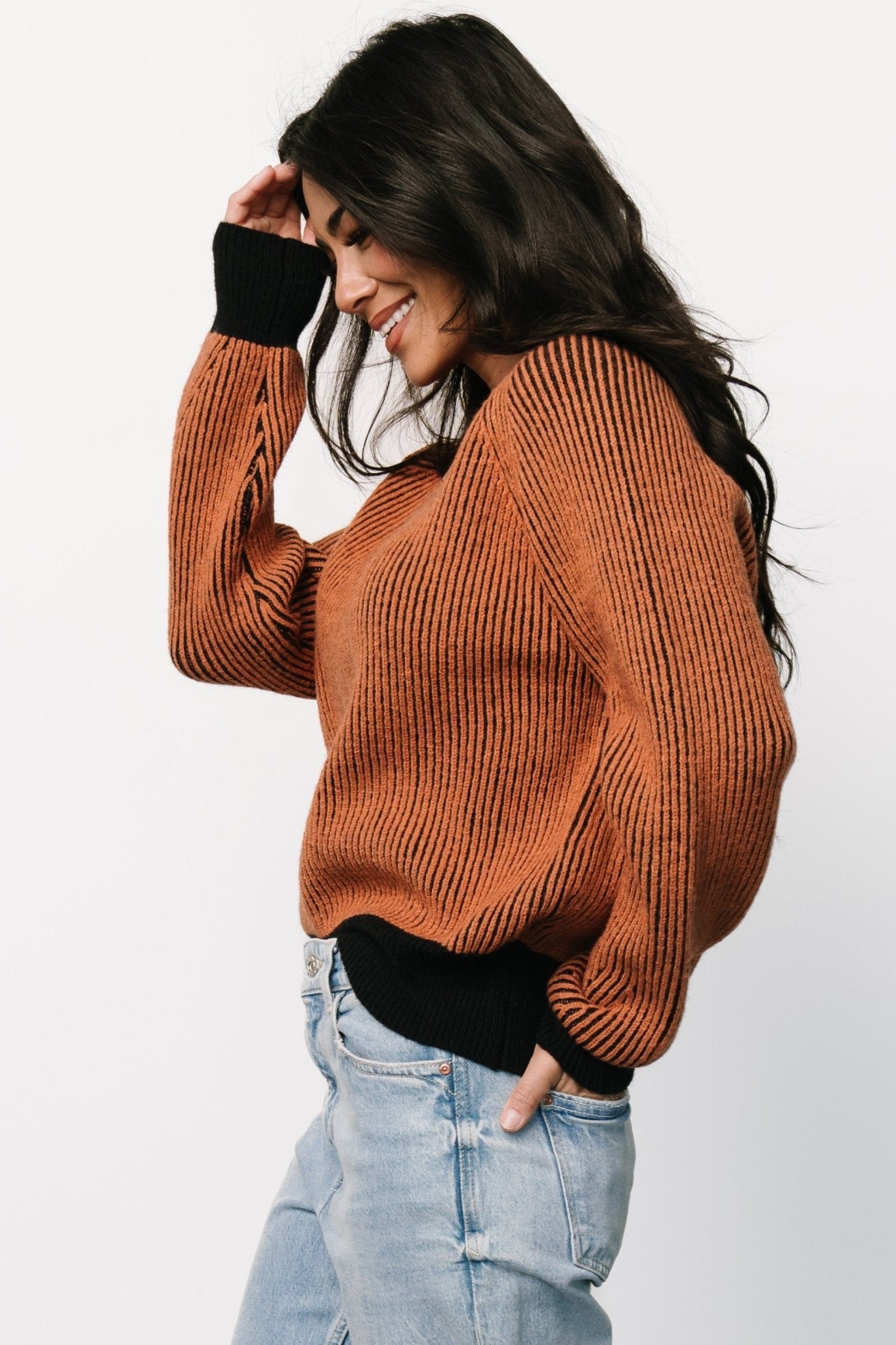 Winifred Ribbed Sweater | Black + Spice