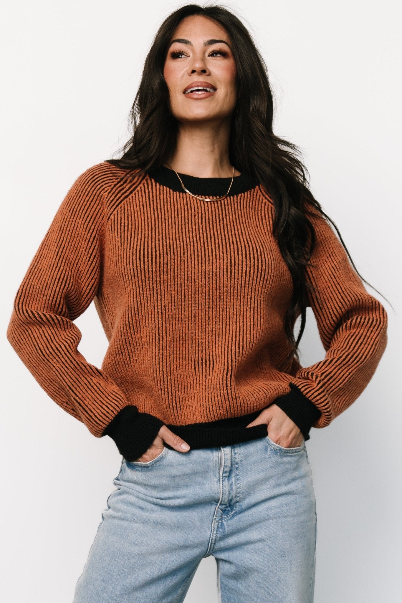 Winifred Ribbed Sweater | Black + Spice